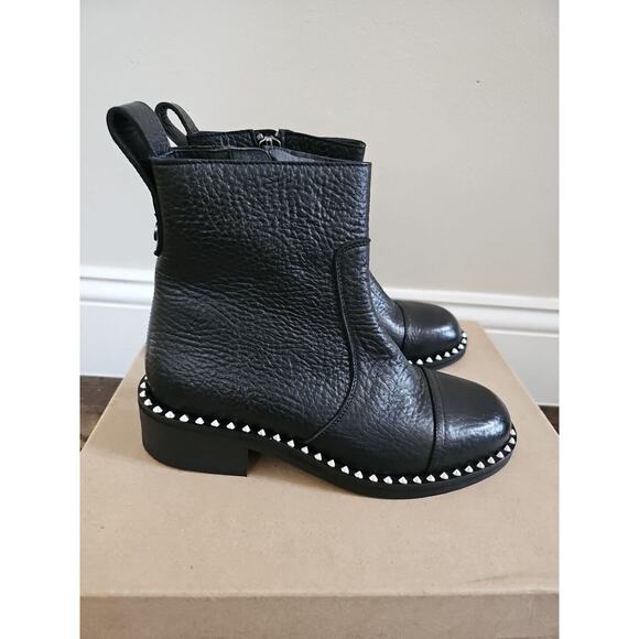 Zadig & Voltaire Empress Clous Round Toe Leather Low-Heel Booties $528, Sz 36 - Picture 2 of 9
